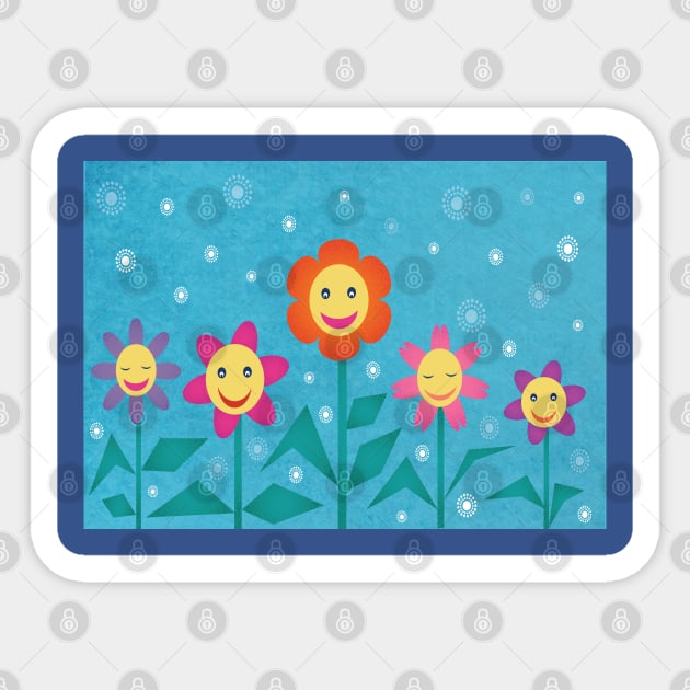 Happy flowers Sticker by aanygraphic